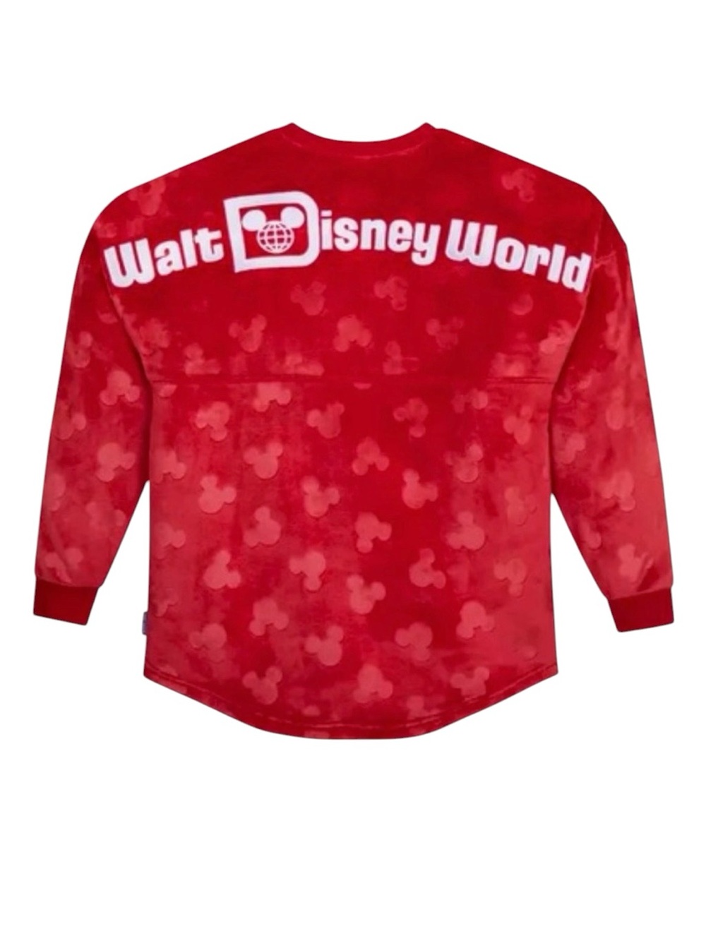 Disney Adult Spirit Jersey Mickey Red Plush Walt Disney World Fleece Pullover XL